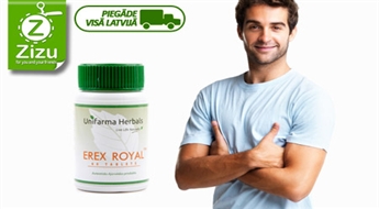 Пищевая добавка для мужской силы «Erex Royal» от Unifarma Herbals всего за 4,8 Ls + упаковка презервативов «Moods» в подарок. Доставка ПО ВСЕЙ ЛАТВИИ!