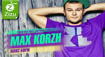 Biļetes uz MAX KORZH koncertu koncerthallē „STUDIO 69” tikai par Ls 9. Slavenākais Baltkrievijas muzikants pirmo reizi Rīgā!