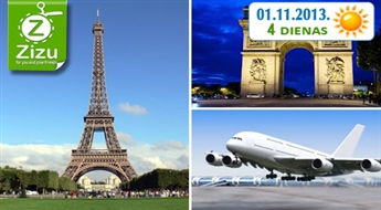 Skaista 4 dienu aviotūre uz Parīzi ar iespēju apskatīt Luvru, Triumfa arku un Notre Dame de Paris tikai par Ls 189 (€ 268,92). Sapņaina atpūta mīlas pilsētā!