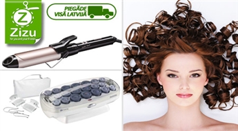 Плойка BaByliss (38 мм) или керамические термобигуди (20 шт.) для создания стойких локонов, начиная всего от 14,1 Ls. Доставка ПО ВСЕЙ ЛАТВИИ!