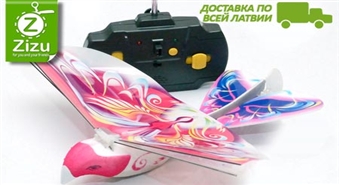 ПО ВСЕЙ ЛАТВИИ: Летающая игрушка-птица «E-bird», имитирующая настоящий полет, со скидкой -45%. Следи за взмахом крыльев!