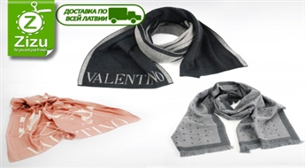 ДОПОЛНИТЕЛЬНАЯ СКИДКА -10%: Шарф модели унисекс от VALENTINO (30x180 cм, 50% шерсть, 50% акрил, сделано в Италии, цвет BLU) всего за 23,3 Ls. Доставка ПО ВСЕЙ ЛАТВИИ!