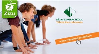 Vispārēja profesionālā vidējā izglītība (10.-12. klase) vai 2. posma pamatizglītība (7.-9. klase) „Rīgas komercskolā” ar 50% atlaidi. Lielisks piedāvājums pirmajam mācību gadam!