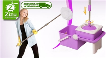 Уникальная маневренная и «точная» швабра Smart Mop в комплекте с ведром с механизмом отжима, начиная всего от 22 Ls. Доставка ПО ВСЕЙ ЛАТВИИ!