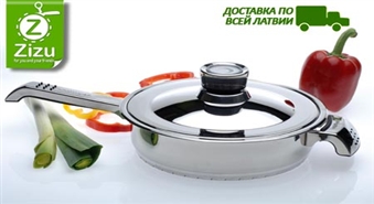 VISĀ LATVIJĀ: Dziļā panna „BergHOFF” ar vāku – 56% atlaide. Laimīgas gatavošanas noslēpums!