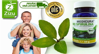 Unikāls uztura bagātinātājs „Bio Spirulina” (150 tabletes) tikai par Ls 6 (€ 8,54). Gadu tūkstošos pārbaudīts dabas spēks!