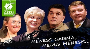 Biļetes uz romantisko komēdiju „Mēness gaisma, medus mēnesis”, sākot no Ls 10,5. Vētrainas kaislības un spraigi strīdi mīlas četrstūrī!