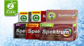 TRĪS SPEKTRUM multivitamīnu kompleksa iepakojumi imunitātei un enerģijai ar 67% atlaidi. Vesela ģimene – lūk, kas ir svarīgs šajā sezonā