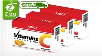 ТРИ упаковки Витамина C (90 таблеток) от Jonax для всей семьи всего за 2,9 Ls. Доставка ПО ВСЕЙ ЛАТВИИ!