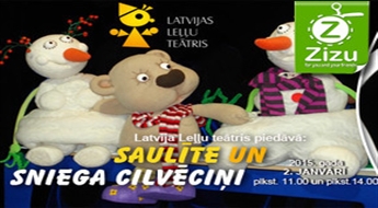 Biļetes uz Latvijas Leļļu teātra izrādi bērniem „Saulīte un sniega cilvēciņi” ar 30% atlaidi!