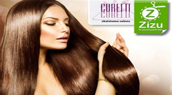 CORETTI: procedūras matu skaistumam un veselībai – 
griešana ar karstajām šķērēm, laminēšana, matu ārstēšana ar ierīci, sākot tikai no € 11!