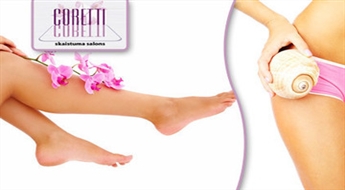 CORETTI: аккуратная ваксация глубокого бикини или ног по всей длине со скидкой -52%!