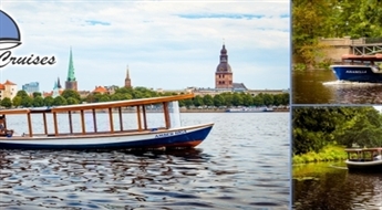 Brauciens „Vecpilsētas panorāmas reiss” pa Rīgas kanālu un Daugavu (1 stunda) ar kuģīti tikai par € 9 pieaugušajam un par € 6 bērnam!