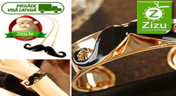Stilīgi „Moustache” bižutērijas komplekti – ķēdīte ar kulonu un rokassprādze – tikai par Ls 4,9 (€ 6,97)!