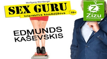 Билеты на СУПЕРПРЕМЬЕРУ - комедию «SEX GURU» с Эдмундом Кашевским - начиная всего от 9,8 € (6,89 Ls). То, что вы всегда хотели узнать, но стеснялись спросить!