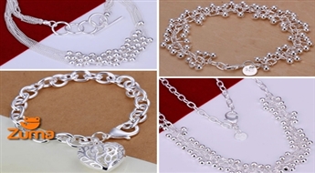 Izpārdošana! Tikai 4.99 EUR! Elegantas sudraba rotas: kaklarotas, aproces