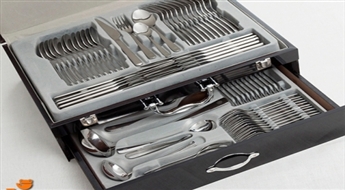 СТОЛОВЫЙ НАБОР ИЗ НЕРЖАВЕЮЩЕЙ СТАЛИ COOK D'LUX (72 ПРЕДМЕТА)