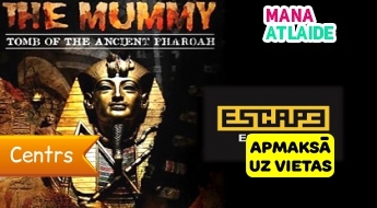 Dalība kvestā "The Mummy" no 25€/ 2-5 cilvēku kompānijai no "Escape Room"!