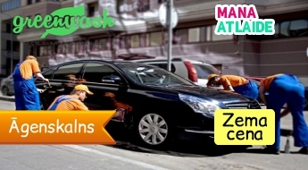 Mobilā auto mazgāšana jebkurā izvēlētā vietā Rīgā par 9.90€ no "Greenwash"!