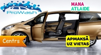 5 vietīga auto ķīmiskā tīrīšana par 49.90€ automazgātavā "ProWash"!