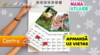 Lieliska dāvana - Sienas FOTO kalendārs no 5.60€ no E-druka!