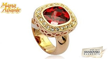 Только для тех, кто знает толк в красивых вещах! Яркое и стильное кольцо “Рубин” с оригинальным дизайном и кристаллами Swarovski Elements™!