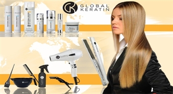 Matu taisnošanas un atjaunošanas metode ar Global Keratin Juvexin Hair Treatment ar 55% atlaidi salonā „Kameja”
