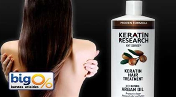 Jaunās paaudzes Brazīlijas keratīna matu ārstēšana (taisnošana)  “Keratin Research” salonā “Bella Beauty”  ar 50% atlaidi!