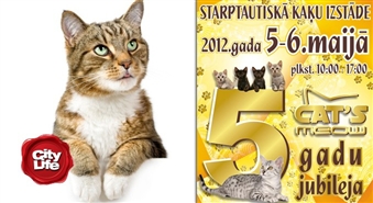 CAT’S MEOW 5 gadu jubilejas kaķu izstāde – 50%