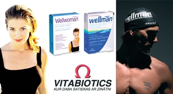EkoMed piedāvā: specializēti multivitamīni WELLMAN vai WELLWOMAN ar 55% atlaidi! Vitamīni vīrieša spēkam un sievietes dailei!