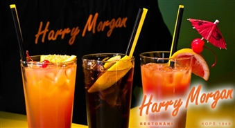 HARRY MORGAN piedāvā: divi lieliski kokteiļi ar 56% atlaidi! Izvēlies Long Island Ice tea, Tequila Sunrise vai Sex on the beach un sāc svinēt vasaru!