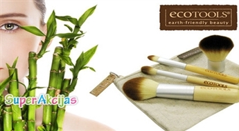 Невероятно мягкие EcoTools косметические кисти с ручкой из гладкого бамбука и переработанного алюминия!