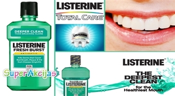 Антибактериальный ополаскиватель полости рта "Listerine Fresh Burst", 500 мл!