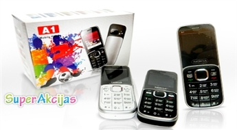 Mazs, stilīgs telefons mini A1 meitenēm ar divām SIM kartēm par SUPER cenu!