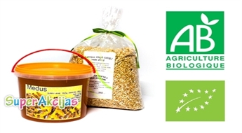 Здоровое питание! Комплект БИО продуктов выращенных в Латвии: Мёд и зеленная гречка!