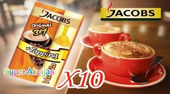 JAUNUMS! Šķīstošā JACOBS kafija 3in1 "Vanilla" Topping [10 gab.] - 43%
