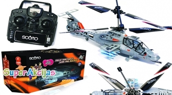 Radiovadāms helikopters 3D Resq Rotorz Soomo - lieliska dāvana gan bērniem, gan pieaugušajiem!