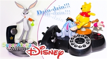 Bugs Bunny или Winnie Pooh беспроводной говорящий анимированный телефон!