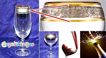 Комплект бокалов (6 штук) для вина или шампанского Carmen Exclusive!