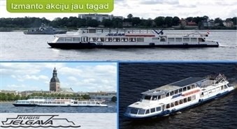 Neaizmirstams izbrauciens pa Daugavu ar kuģīti "Jelgava", tagad ar 51% atlaidi!