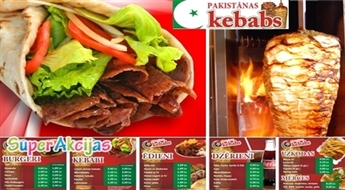 БОЛЬШОЙ вкусный куриный КЕБАБ в центре Риги в "Pakistānas Kebabs" (Halal)!