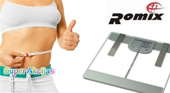 Multifunkcionālie grīdas svari Romix EBS54 ar ķermeņa tauku un ūdens masas noteikšanas funkciju!