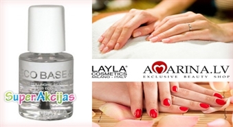 Ar mīlestību no Itālijas - LAYLA Cosmetics! Bezkrāsaina, 100% ekoloģiski tīra nagu lakas bāze "Layla Eco Base & Fix"!