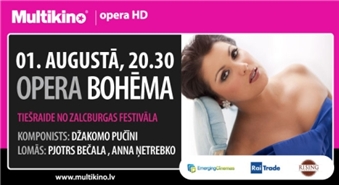 MULTIKINO: leģendārā opera BOHĒMA tiešraidē no Zalcburgas festivāla - 50%