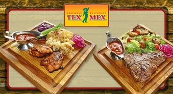 Restorāns TEX-MEX: jebkuri ēdieni no GRILA ēdienkartes - 50%