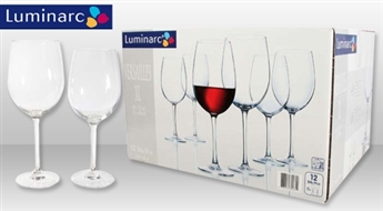 Gatavojies Jaunā gada svinībām jau laikus! Luminarc Versailles 12 XL vīna glāžu komplekts (6 gab. x 72cl + 6 gab. x 58cl) – 58%