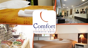 Burvīga atpūta diviem viesnīcā COMFORT VILNIUS, Viļņā – 63% Piedāvājumu vari izmantot līdz gada beigām!