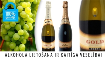 Dzirkstošiem svētkiem! Itāļu dzirkstošais vīns Tosti Estasi Brut vai Tosti Spumante Gold - 50%