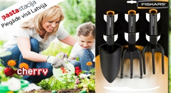 Fiskars комплект садовых принадлежностей: садовый совок, культиватор и вилка для прополки -50%