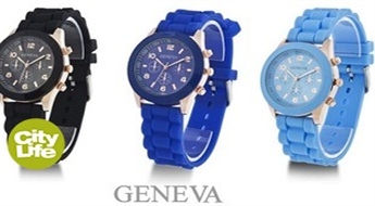 Наручные часы унисекс или женственные наручные часы с кристаллами циркония от модной марки GENEVA до -54%
